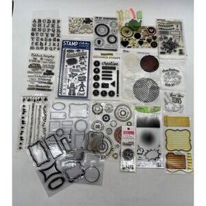 Huge Clear Stamp Lot Mixed Themes Scrapbooking Card Making Craft Many New